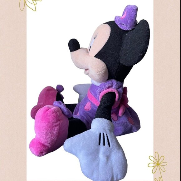 RARE Purple Disney 17" Minnie Mouse plush Doll/Toy, Purple & Pink dress - Picture 3 of 8